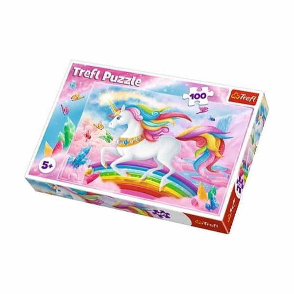 Puzzle 100 dílků - V křišťálovém světě jednorožců