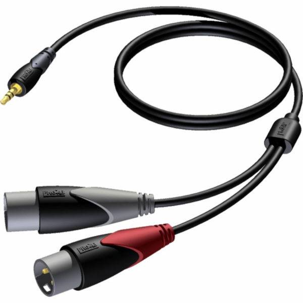 3,5mm jack samec stereo kabel - 2x XLR samec 3M