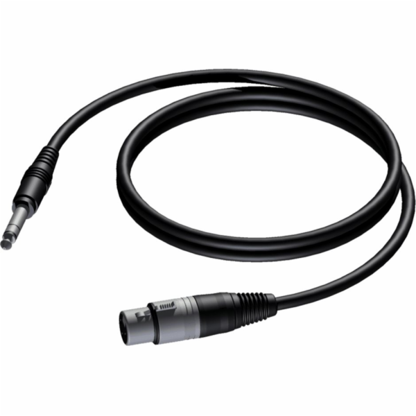 XLR kabel samice - 6,3 mm samec 1,5 m stereo jack