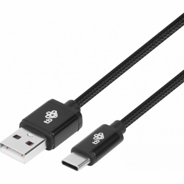 USB-USB C kabel 1,5m černý provázek