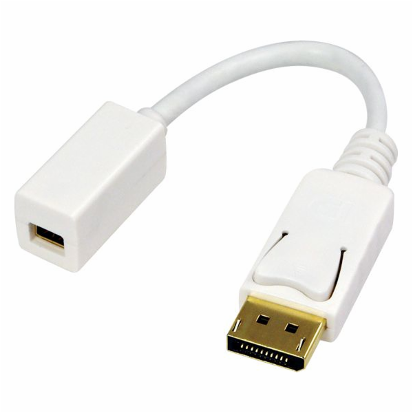LogiLink DisplayPort Mini – kabel DisplayPort 0,15 m bílý...