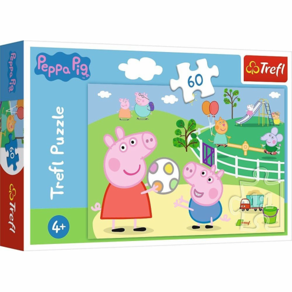 Puzzle 60 dílků Zábava s kamarády prasátka Peppy