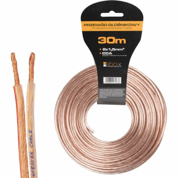 Libox kabel Reproduktorový kabel 2x1,50 LB0008-30 LIBOX