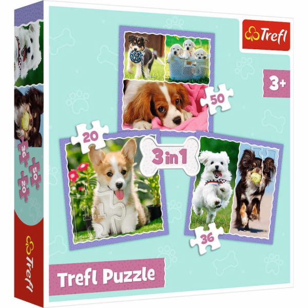 Puzzle 3v1 Milí psi