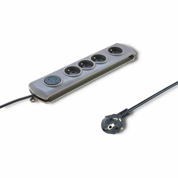 Qoltec Swift prodlužovací kabel, 4 zásuvky, 2,5 m šedý (5...