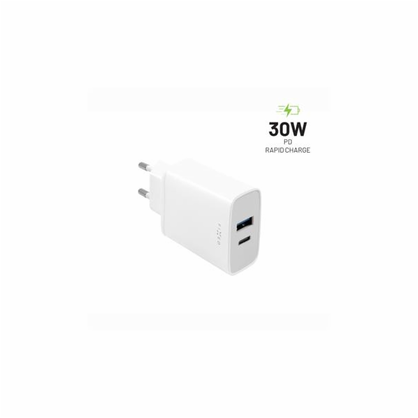 Fixed nabíječka, 30W bílá, FIXC30-CU-WH