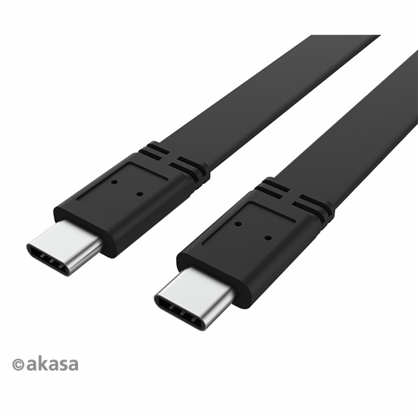 Akasa AK-CBUB60-10BK USB-C 3.2, 1m, černý 20G, 46W PD, 4K...