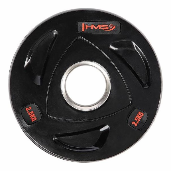 HMS TOX02 Czarny Talerz Olimpijski Ogumowany 2.5 kg
