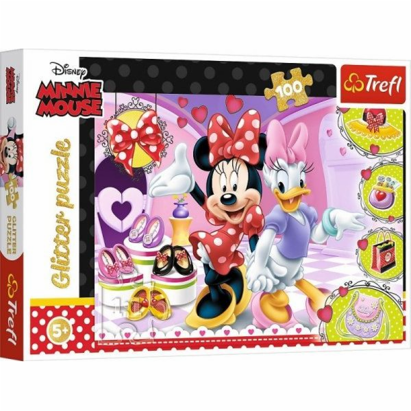 Puzzle 100 dílků Glitter Minnie a drobnosti