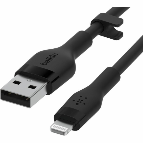 BoostCharge USB-A to Lightning kabel silikonový 3m, černý