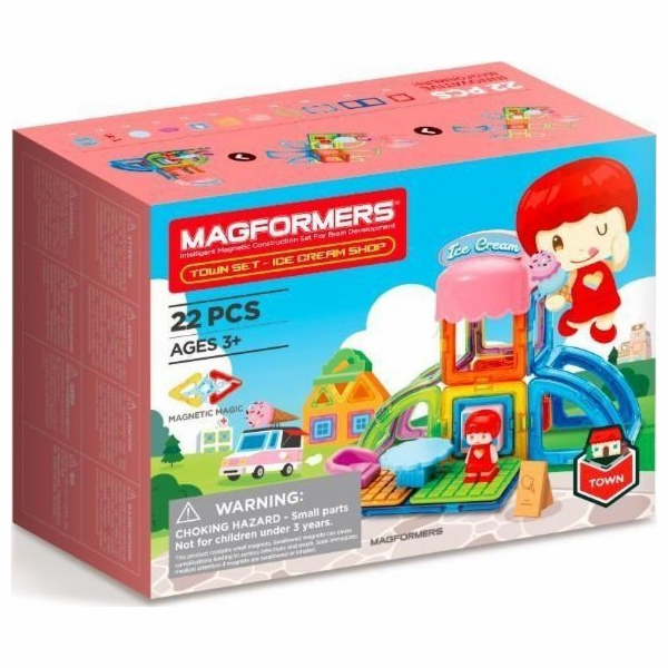 Sada magnetických bloků City - Ice Cream Parlour 22 prvků
