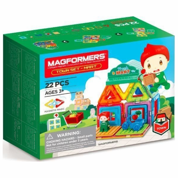 Sada magnetických bloků City - Marketplace 22 elements