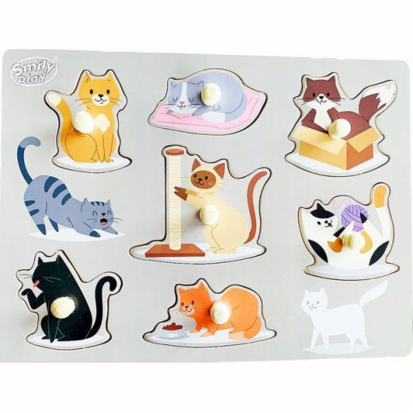Dřevěné puzzle Zvířátka Koťátka