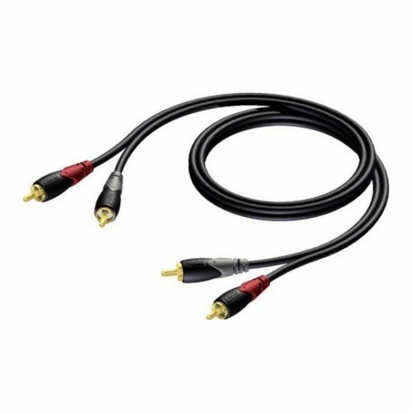 PROCAB Kabel 2X RCA/CINCH samec - 2X RCA/CINCH samec 1,5 ...