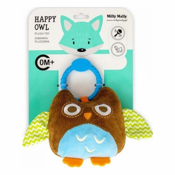 Milly Mally Plyšový přívěsek Owl brown