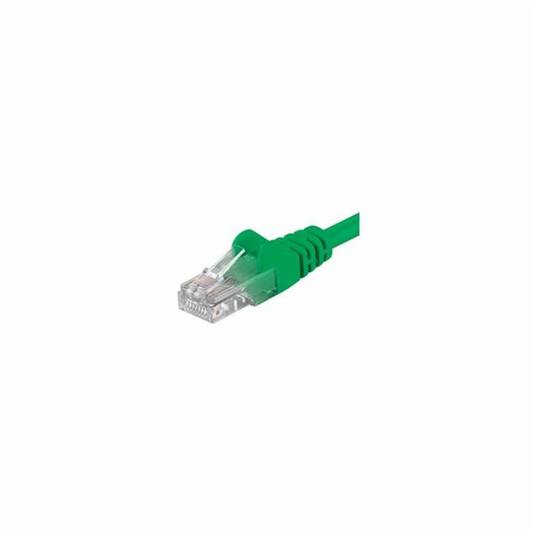 PremiumCord Patch kabel UTP RJ45-RJ45 CAT6 0.5m zelená