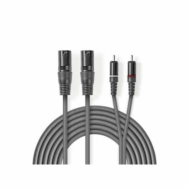 Nedis COTH15210GY30 - XLR Audiokabel | 2x XLR 3pinová Zás...