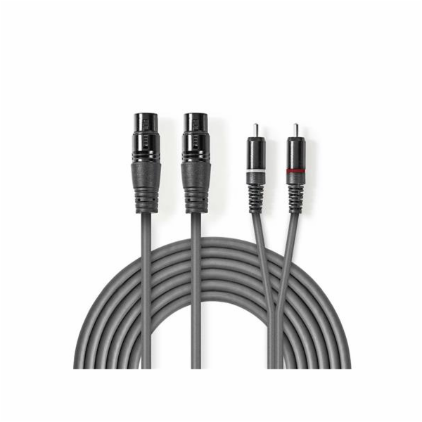 Nedis COTH15230GY15 - XLR Audiokabel | 2x XLR 3pinová Zás...