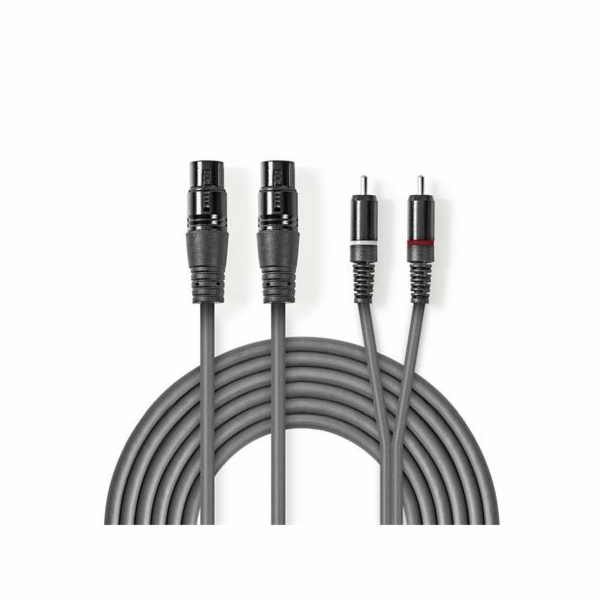 Nedis COTH15230GY30 - XLR Audiokabel | 2x XLR 3pinová Zás...
