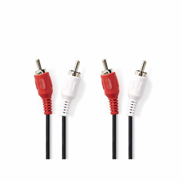 Nedis CAGB24200BK20 - Stereofonní Audio Kabel | 2x RCA Zá...