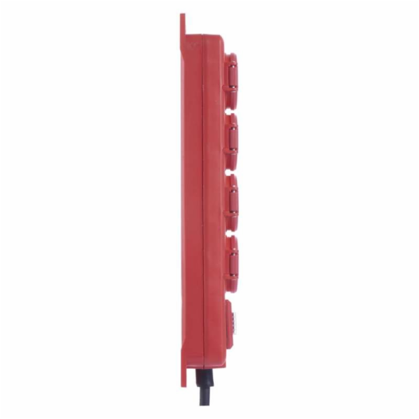 Prodlužovací kabel 5m / 4 zásuvky / s vypínačem / černo-č...