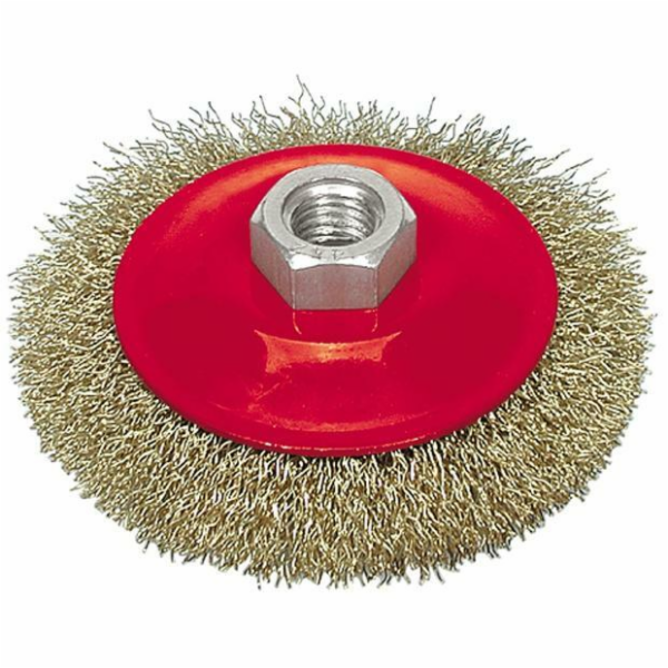 Kartáč kotoučový vlnitý drát 100 mm TOYA