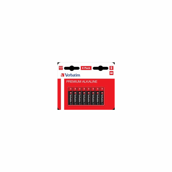 VERBATIM Alkalické baterie AAA, 8 PACK , LR03