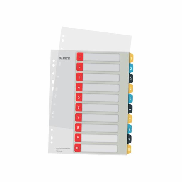 Celoplastové rejstříky Leitz Cosy A4 popisovatelné na poč...