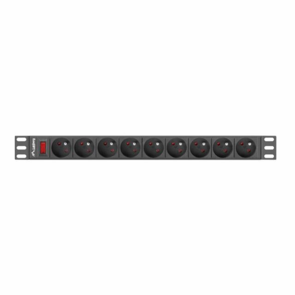 LANBERG PDU-09E-0300-BK PDU 1U 16A 9 sockets uni-schuko 3...