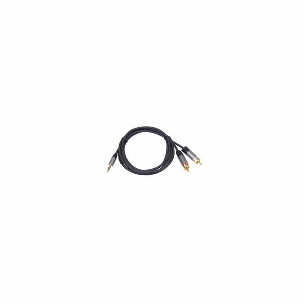 PREMIUMCORD kabel, Jack 3.5mm-2xCINCH M/M 1,5m
