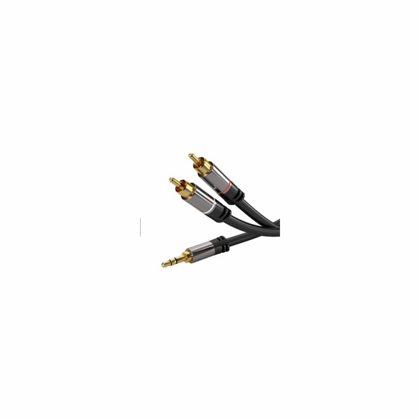 PREMIUMCORD kabel, Jack 3.5mm-2xCINCH M/M 1,5m