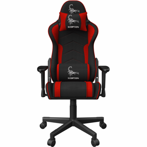 GEMBIRD Gaming chair SCORPION black/red mesh