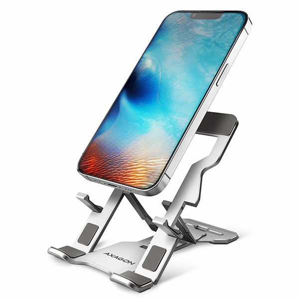 AXAGON STND-M, hliníkový stojan pro telefony a tablety 4"...