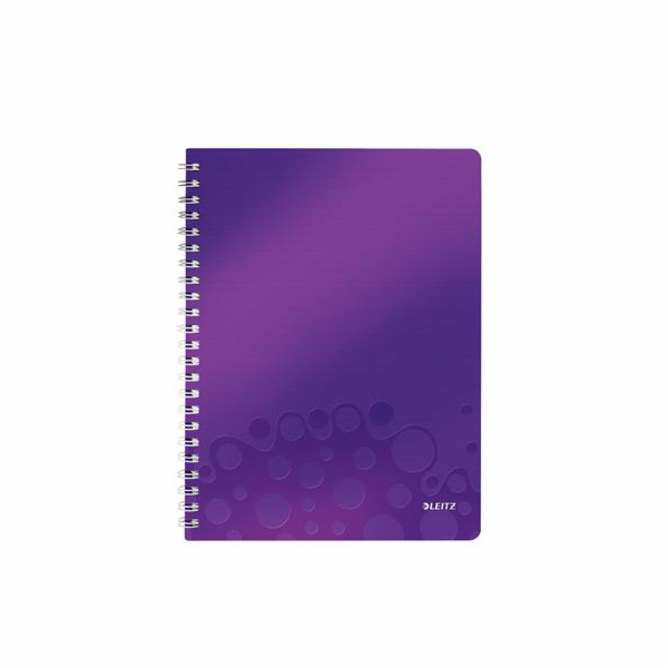 LEITZ Blok  WOW A4, PP, linka, purpurová