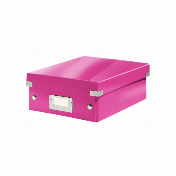 LEITZ Organizační box  Click&Store, velikost S, růžová