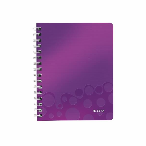 LEITZ Blok  WOW A5, PP, linka, purpurová