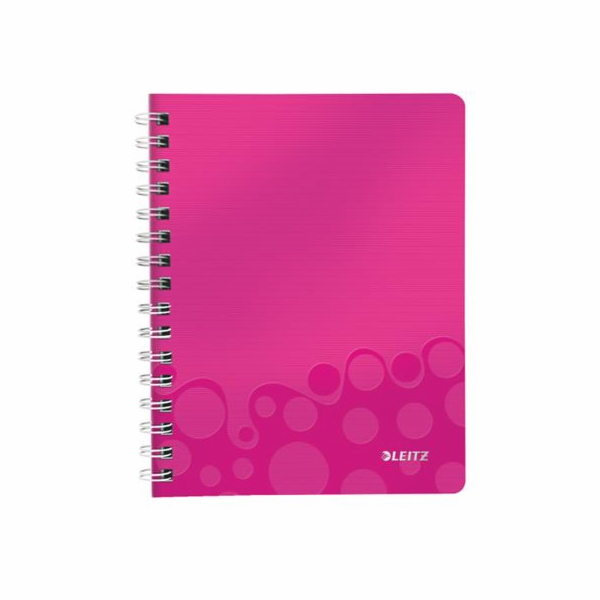 LEITZ Blok  WOW A5, PP, linka, růžová