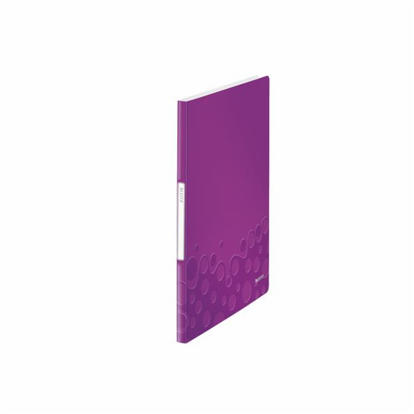 LEITZ Katalogová kniha  WOW, PP, 20 kapes, purpurová