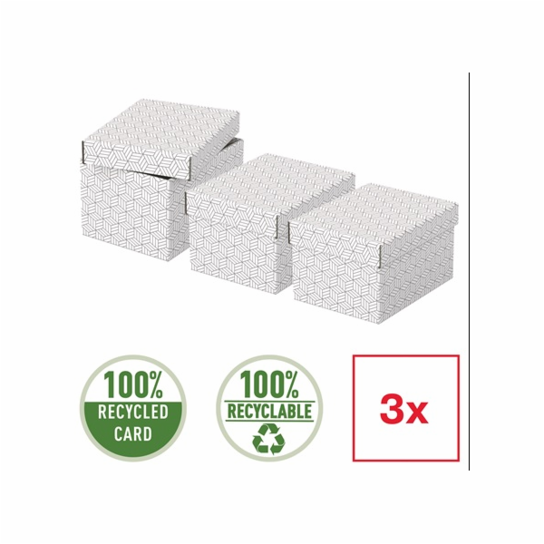 Esselte Home, set 3 ks, velikost S, bílá