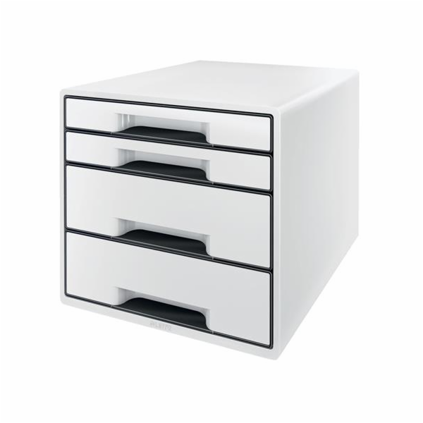 LEITZ Zásuvkový box  WOW CUBE, 4 zásuvky, bílá