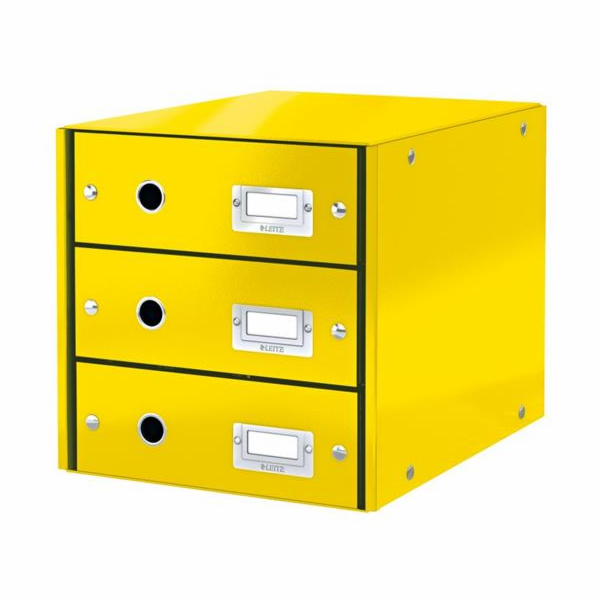 LEITZ Zásuvkový box  Click&Store, 3 zásuvky, žlutá