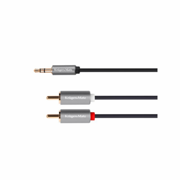 Kruger&Matz KM1216 Kabel jack 3.5 wtyk-2RCA 3m