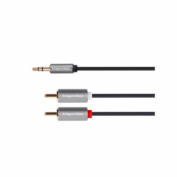 Kabel KRUGER & MATZ JACK 3.5 stereo/2xCINCH 5m KM1217 Basic