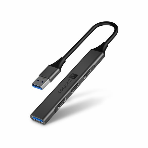 Connect IT USB-A hub, (1xUSB-A 3.0, 3xUSB-A 2.0), externí...