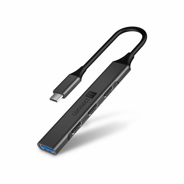 CONNECT IT USB-C hub, (1xUSB-A 3.0, 3xUSB-A 2.0), externí...