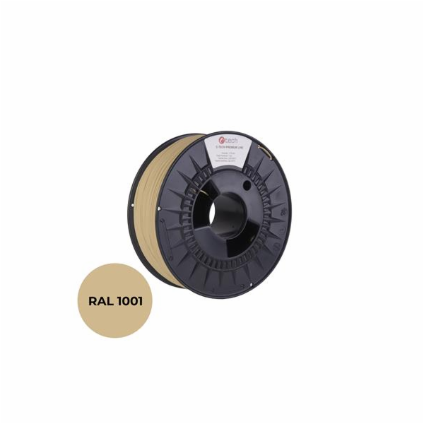 C-TECH Tisková struna (filament) PREMIUM LINE, PETG, béžo...