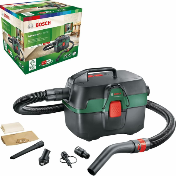 Bosch AdvancedVac 18V-8, vysavač na mokré/suché vysávání