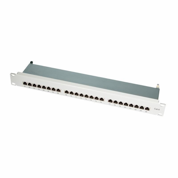 LogiLink Patch Panel - RJ-45 X 24 - Hellšedá, RAL 7035 - ...
