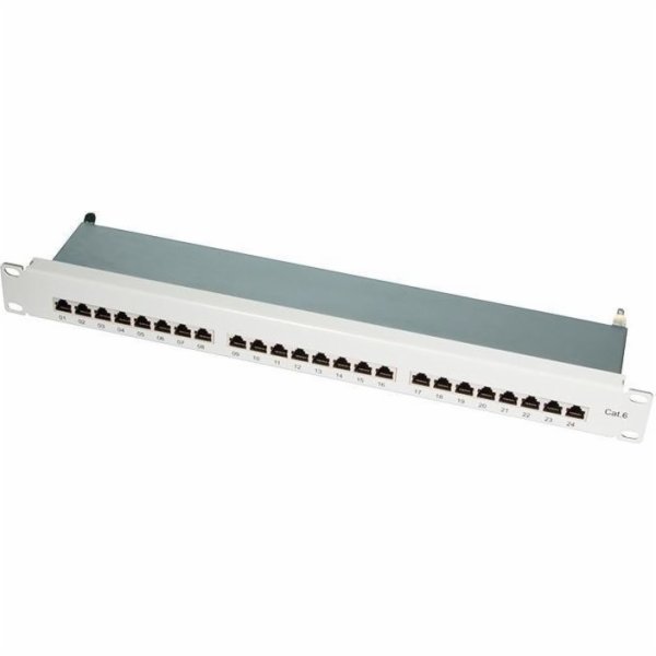 LogiLink Patch Panel - RJ-45 X 24 - Hellšedá, RAL 7035 - ...