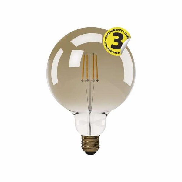 LED žárovka Vintage G125 4W E27 teplá bílá+